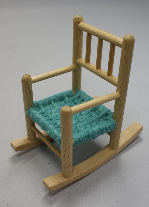 Bärenstuhl, Puppenmöbel, Bastelset, schaukelstuhl - das bärige